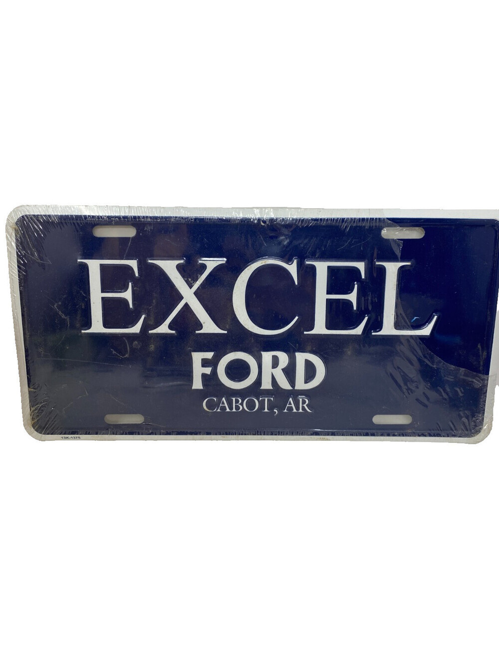 Excel Ford Cabot AR Dealership Embossed Metal Booster License Plate Arkansas New